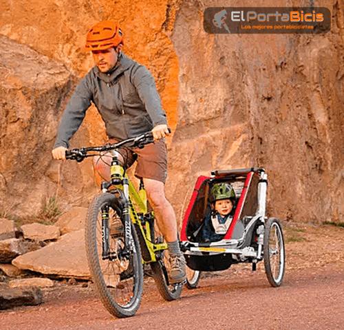 remolque de bicicleta para niños decathlon