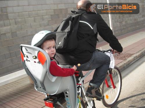 silla de bici niños delantera o trasera